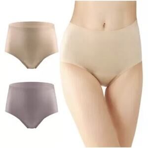 BATTEWA 2-Pack Incontinence Underwear Seamless Ultra-Soft Protection Beige Pink